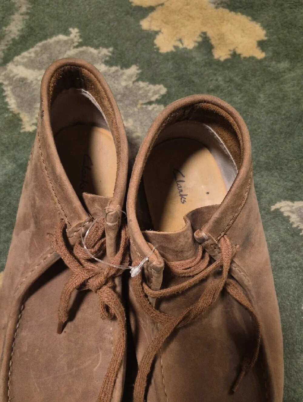 Clarks Men's Brown Suede Moccasin Lace-Up Shoes
